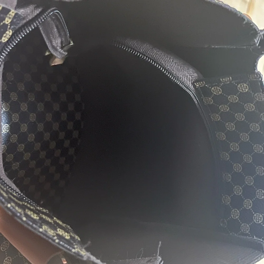 Brown Geometric Pattern Handbag - Picture 2 of 2